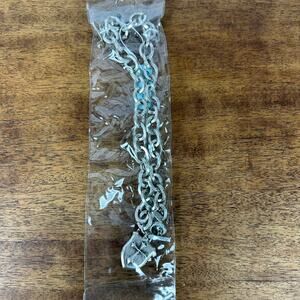 New STIGMA Silver Link Chain Cross Shield Unisex Pendant 20" Unisex Goth Grunge